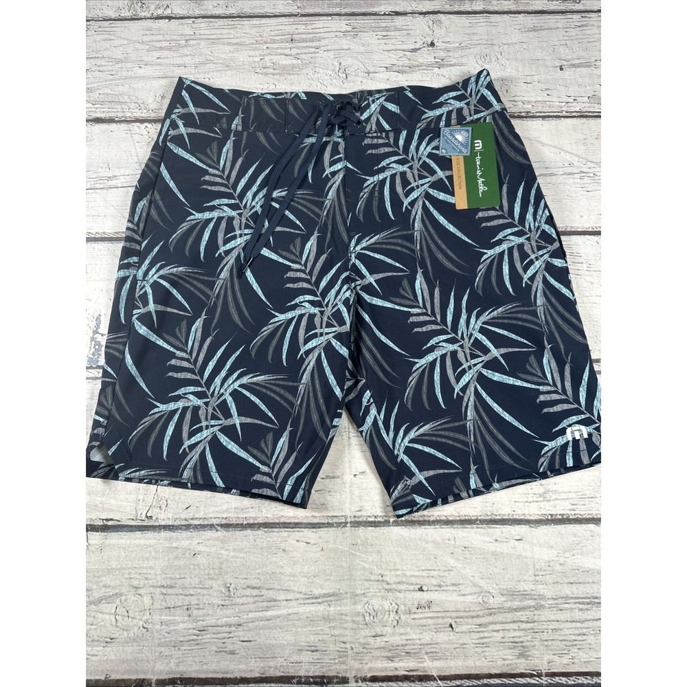 NWT Men's Travis Mathew Navy Blue Trawler Shorts W/ Floral Print Size 30 MSRP$90